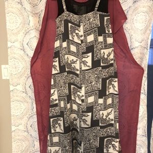 Flowy Summer Dress Separate Underlining- NEW